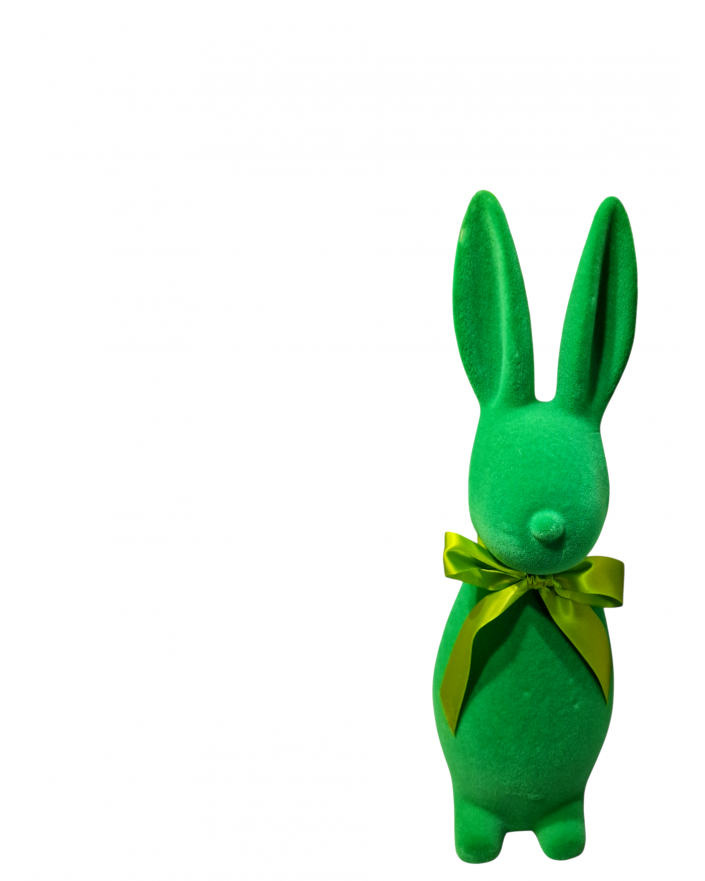 ZAJĄC KRÓLIK FLOKOWANY / WELUR model IIIc - zielony