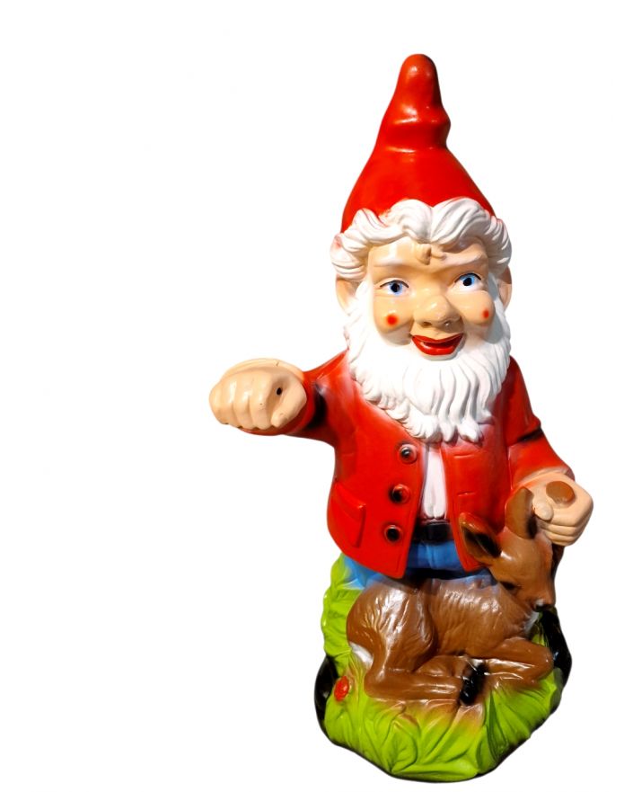 DUŻY KRASNAL LATARNIK Z LEŻĄCĄ SARNĄ model II