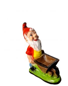 MAŁY KRASNAL Z TACZKĄ model II