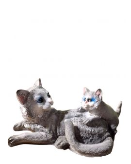 KOT KOTKA LEŻĄCA Z MŁODYMI - model II