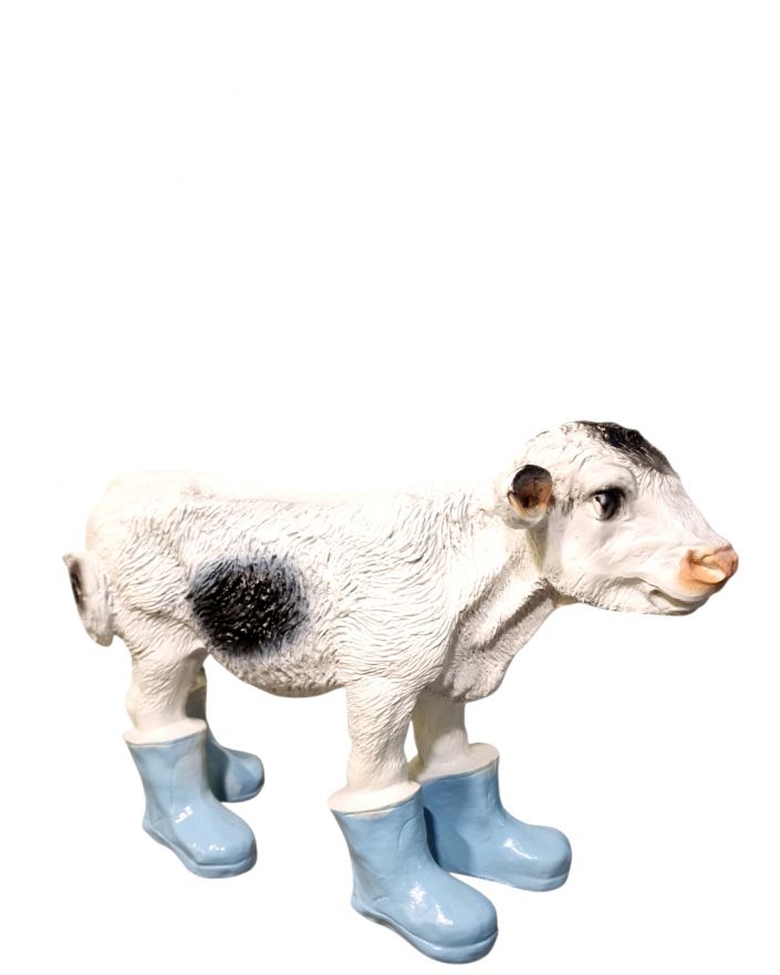 ŚREDNIA STOJĄCA KROWA W KALOSZACH