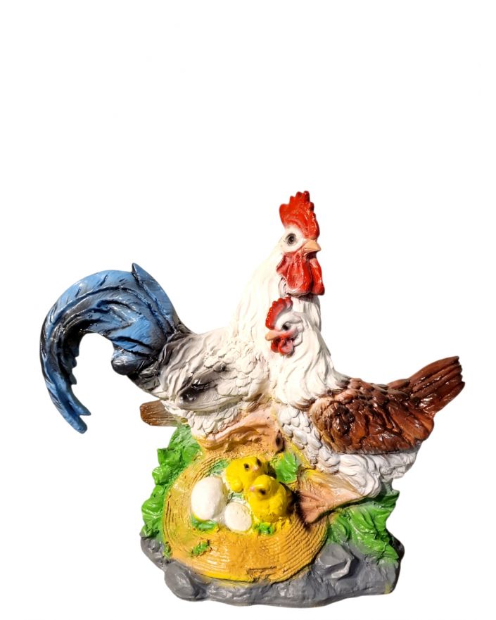 KURA Z KOGUTEM I MŁODYMI