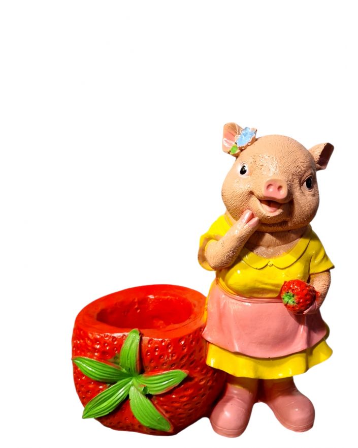 ŚWINIA / ŚWINKA Z DONICZKĄ - TRUSKAWKĄ