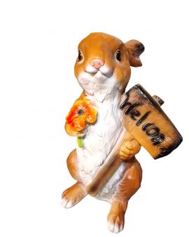 DUŻY STOJĄCY KRÓLIK / ZAJĄC XL model II - brązowy