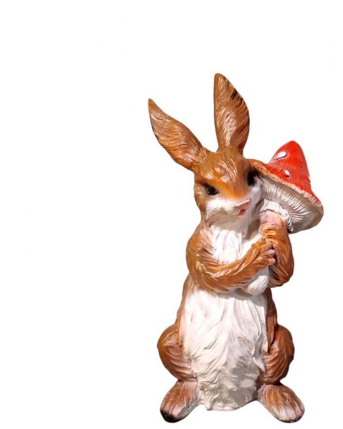 DUŻY STOJĄCY KRÓLIK / ZAJĄC Z MUCHOMOREM