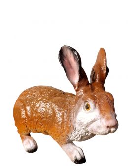 DUŻY SIEDZĄCY ZAJĄC / KRÓLIK brąz