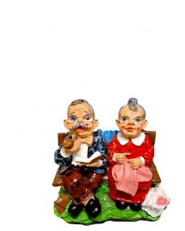 ŚREDNIE BABCIA Z DZIADKIEM NA ŁAWCE model II