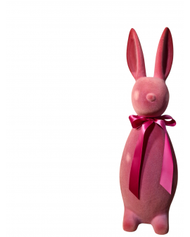 ZAJĄC KRÓLIK FLOKOWANY / WELUR model IIIa - brudny róż