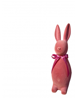 ZAJĄC KRÓLIK FLOKOWANY / WELUR model IIIb - brudny róż