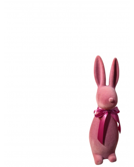 ZAJĄC KRÓLIK FLOKOWANY / WELUR model IIIc - brudny róż