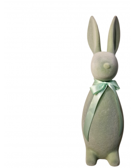 ZAJĄC KRÓLIK FLOKOWANY / WELUR model IIIa - seledynowy