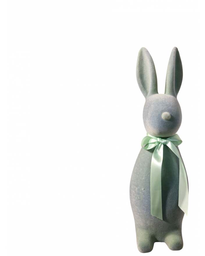 ZAJĄC KRÓLIK FLOKOWANY / WELUR model IIIb - seledynowy