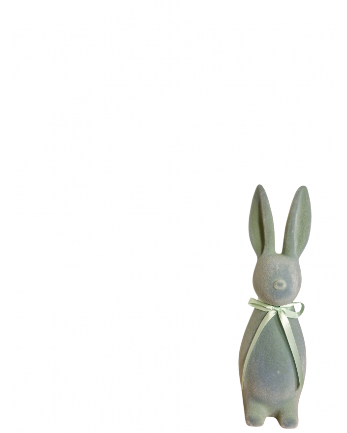 ZAJĄC KRÓLIK FLOKOWANY / WELUR model IIId - seledynowy