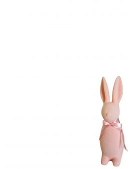 ZAJĄC KRÓLIK FLOKOWANY / WELUR model IIId - pudrowy róż