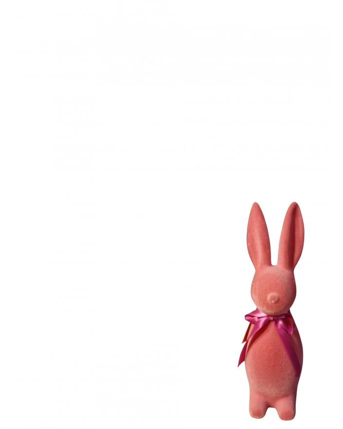 ZAJĄC KRÓLIK FLOKOWANY / WELUR model IIId - brudny róż