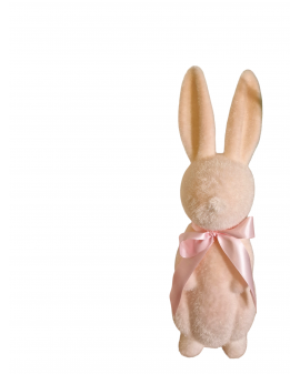 ZAJĄC KRÓLIK FLOKOWANY / WELUR model IIIe - pudrowy róż