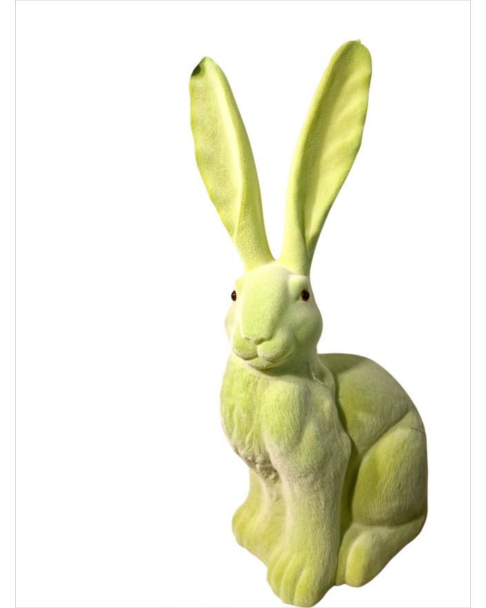 ZAJĄC KRÓLIK FLOKOWANY / WELUR model IV - pistacjowy