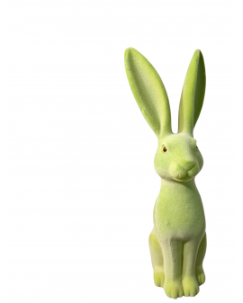 ZAJĄC KRÓLIK FLOKOWANY / WELUR model Va - pistacowy