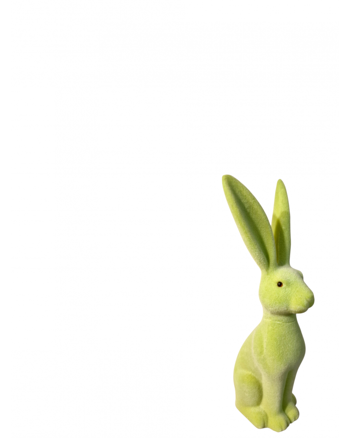 ZAJĄC KRÓLIK FLOKOWANY / WELUR model Vb - pistacjowy