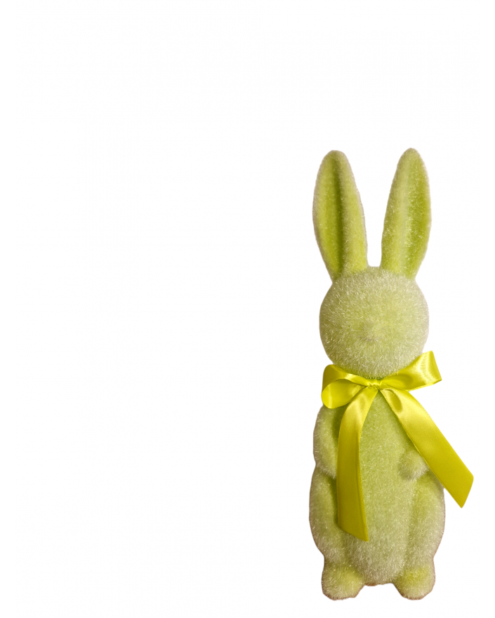 ZAJĄC KRÓLIK FLOKOWANY / WELUR model IIIe - pistacjowy