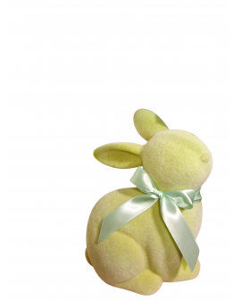 ZAJĄC KRÓLIK FLOKOWANY / WELUR model IX - pistacjowy