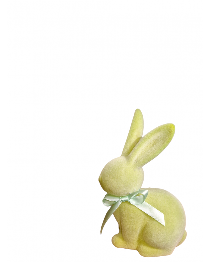 ZAJĄC KRÓLIK FLOKOWANY / WELUR model IXa - pistacjowy