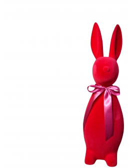 ZAJĄC KRÓLIK FLOKOWANY / WELUR model IIIa - amarantowy