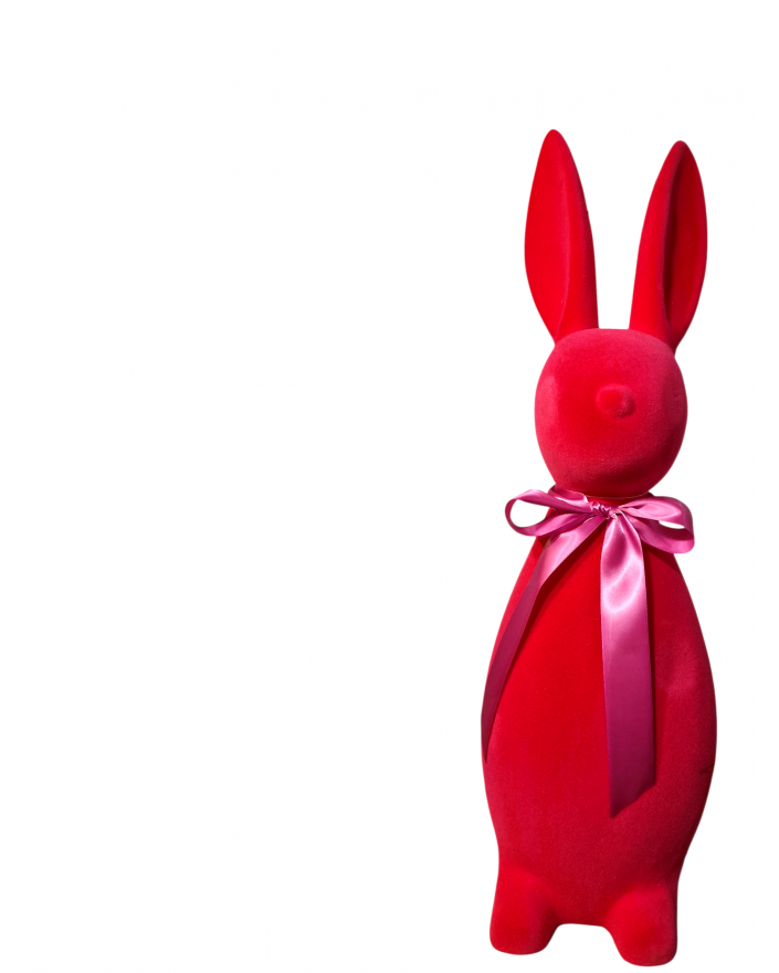 ZAJĄC KRÓLIK FLOKOWANY / WELUR model IIIa - amarantowy