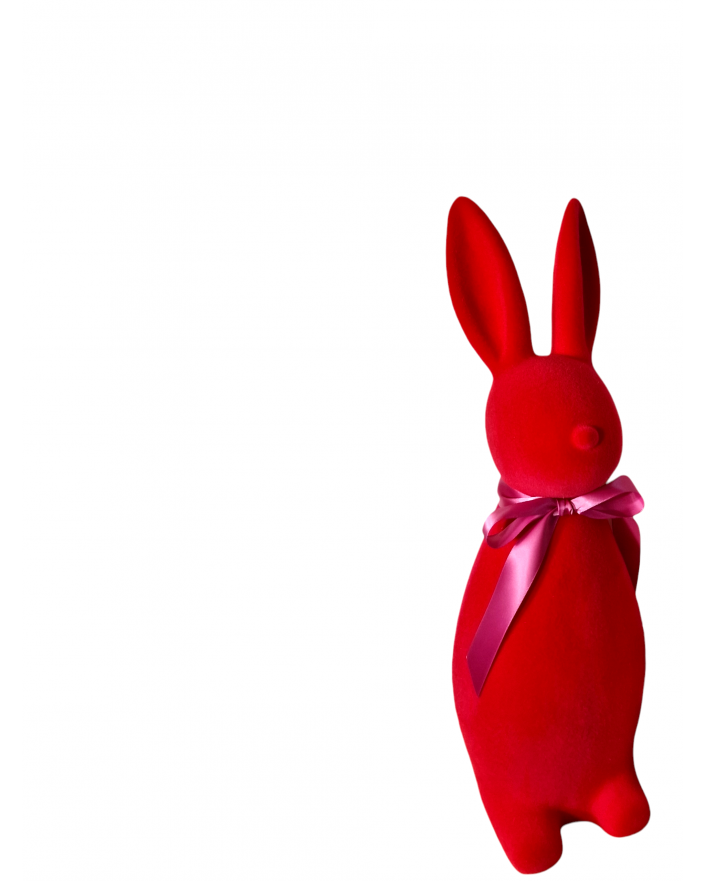 ZAJĄC KRÓLIK FLOKOWANY / WELUR model IIIb - amarantowy