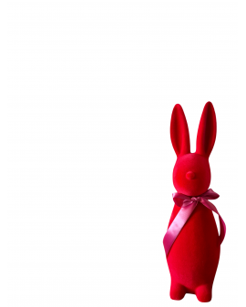 ZAJĄC KRÓLIK FLOKOWANY / WELUR model IIIc - amarantowy