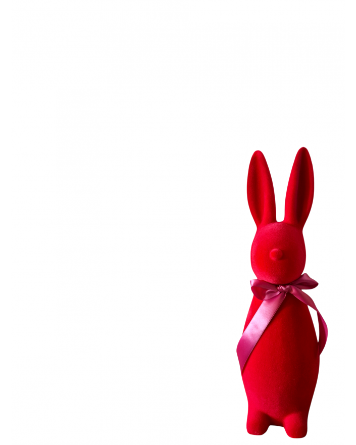 ZAJĄC KRÓLIK FLOKOWANY / WELUR model IIIc - amarantowy