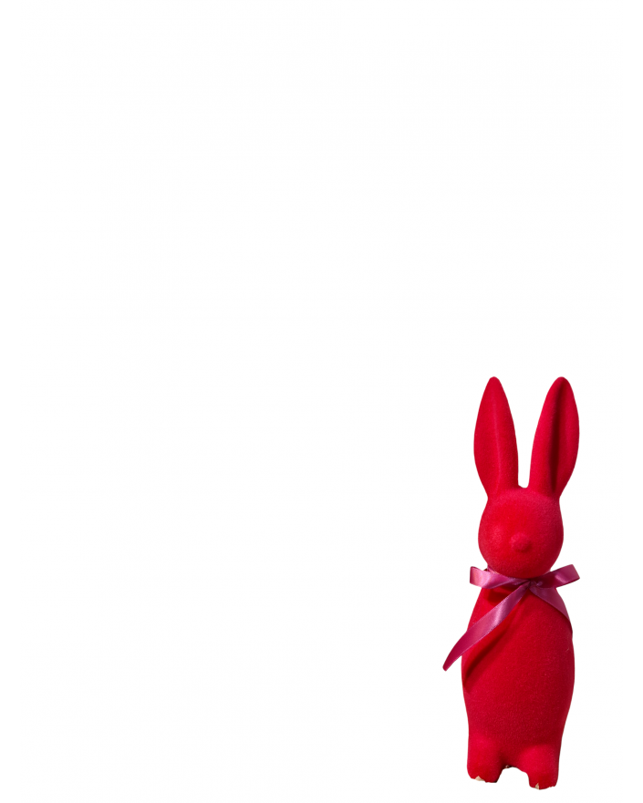 ZAJĄC KRÓLIK FLOKOWANY / WELUR model IIId - amarantowym