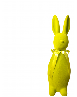 ZAJĄC KRÓLIK FLOKOWANY / WELUR model IIIb - limonkowy