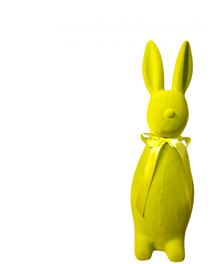 ZAJĄC KRÓLIK FLOKOWANY / WELUR model IIIb - limonkowy