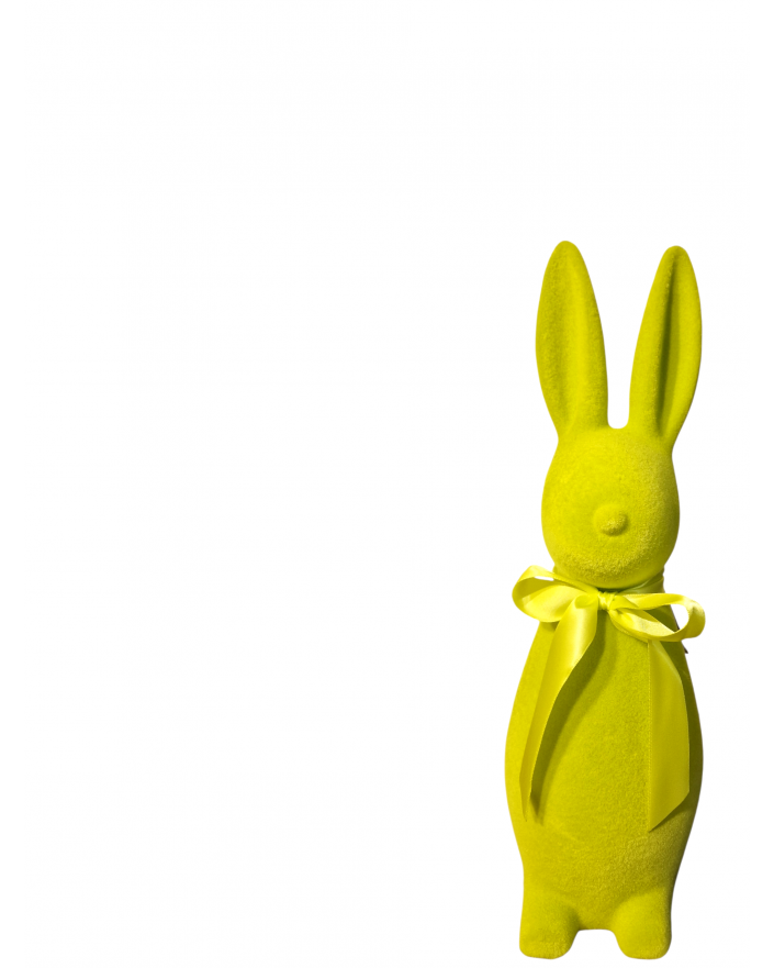 ZAJĄC KRÓLIK FLOKOWANY / WELUR model IIIc - limonkowy