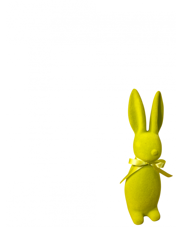 ZAJĄC KRÓLIK FLOKOWANY / WELUR model IIId - limonkowy