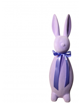 ZAJĄC KRÓLIK FLOKOWANY / WELUR model IIIa - lawendowy