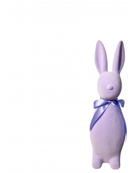 ZAJĄC KRÓLIK FLOKOWANY / WELUR model IIIb - lawendowy