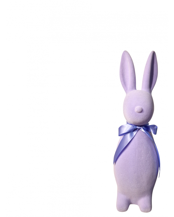 ZAJĄC KRÓLIK FLOKOWANY / WELUR model IIIb - lawendowy