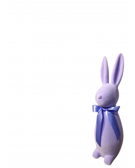 ZAJĄC KRÓLIK FLOKOWANY / WELUR model IIIc - lawendowy