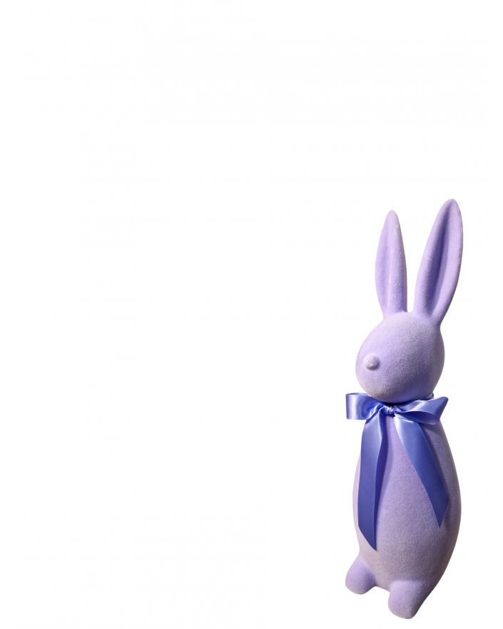 ZAJĄC KRÓLIK FLOKOWANY / WELUR model IIIc - lawendowy