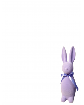 ZAJĄC KRÓLIK FLOKOWANY / WELUR model IIId - lawendowy