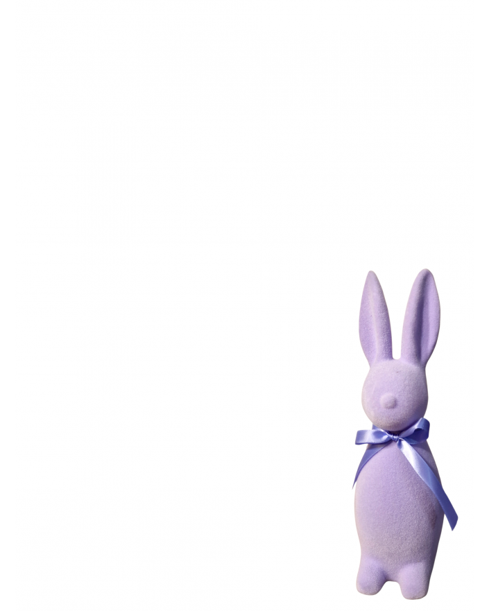ZAJĄC KRÓLIK FLOKOWANY / WELUR model IIId - lawendowy