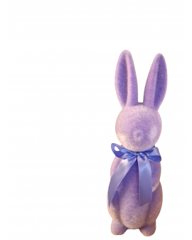 ZAJĄC KRÓLIK FLOKOWANY / WELUR model IIIe - lawendowy