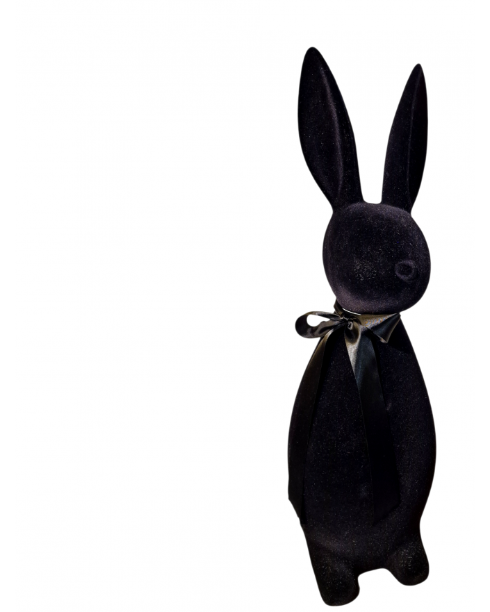 ZAJĄC KRÓLIK FLOKOWANY / WELUR model IIIa - czarny