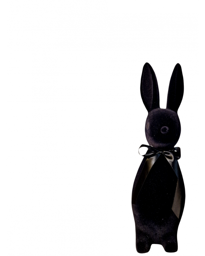 ZAJĄC KRÓLIK FLOKOWANY / WELUR model IIIb - czarny