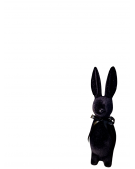 ZAJĄC KRÓLIK FLOKOWANY / WELUR model IIId - czarny