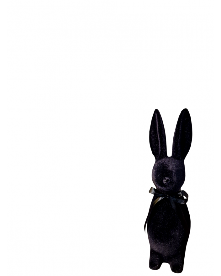 ZAJĄC KRÓLIK FLOKOWANY / WELUR model IIId - czarny