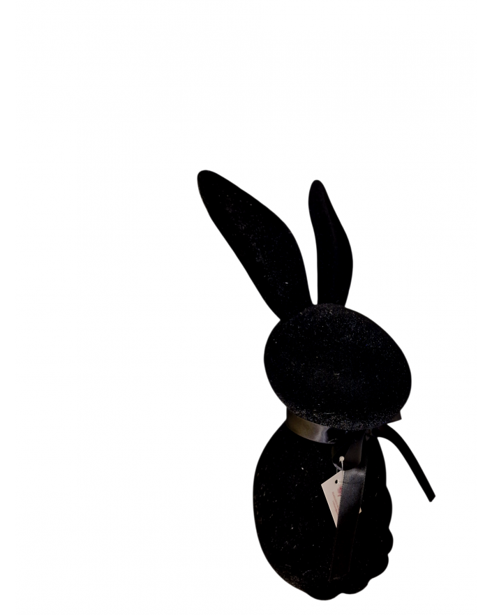 ZAJĄC KRÓLIK FLOKOWANY / WELUR model VIa - czarny