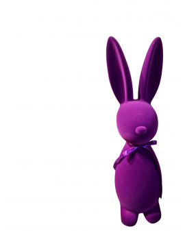 ZAJĄC KRÓLIK FLOKOWANY / WELUR model IIIb - fioletowy